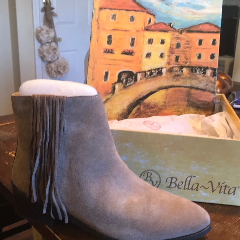 Suede booties (size 9) in original box